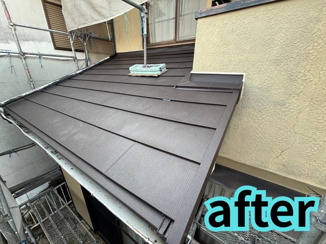 春日井市にて1階屋根施工後のアフター写真