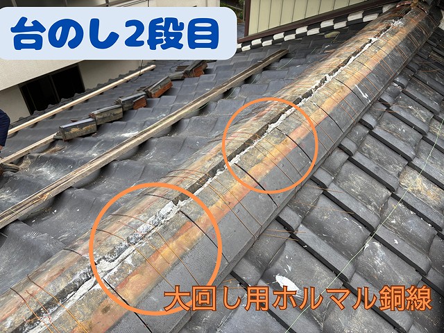 途中で大回し銅線を準備