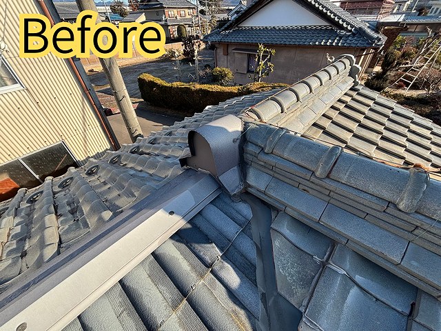 関市にて屋根の様子 Before