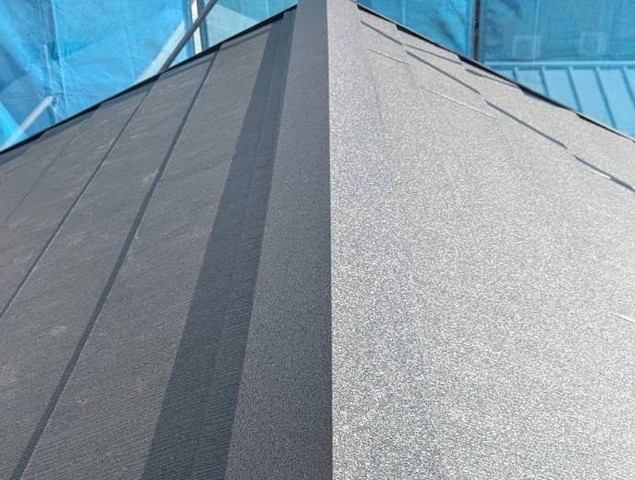 瓦屋根からスーパーガルテクトへ葺き替えた栃木市の住宅