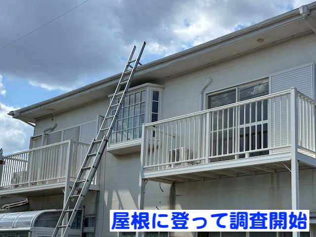 小山市　中古住宅を購入して2カ月で雨漏り　現場調査開始の写真