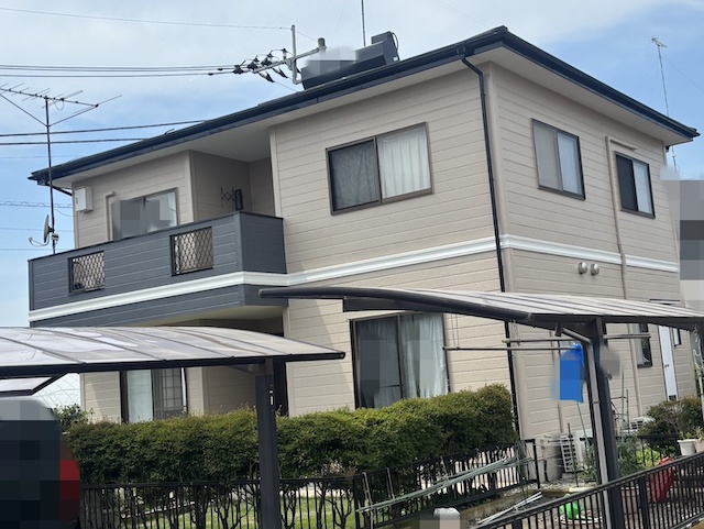 全工程が完了しとても綺麗になった下野市の現場外壁