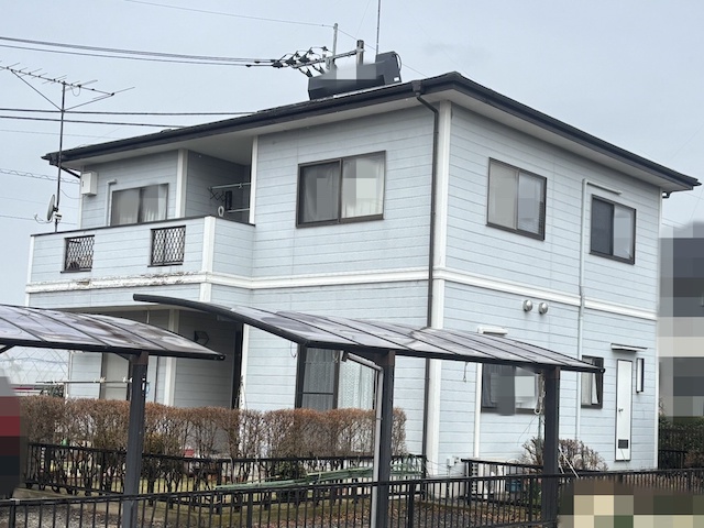 塗装実施前の下野市の住宅
