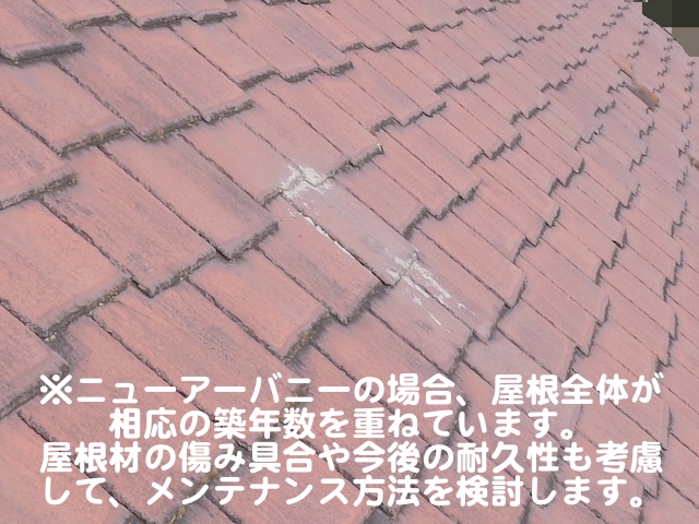 下野市 ニューアーバニー屋根を調査 屋根材の特徴解説用の写真