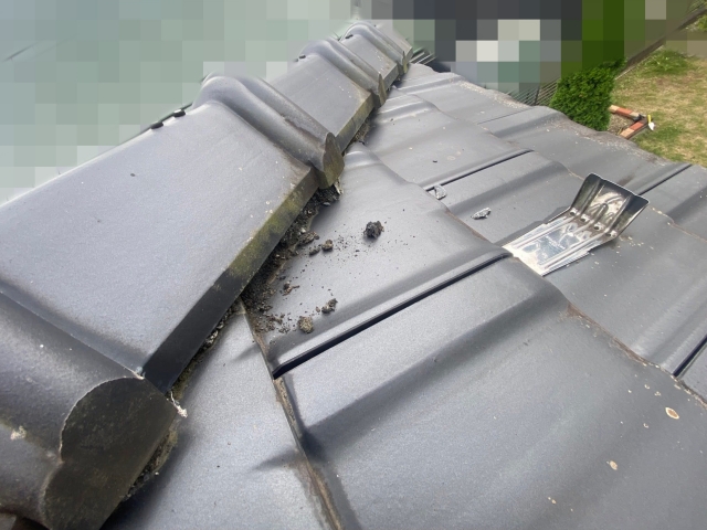 下野市の棟瓦は取り直し工事が必要