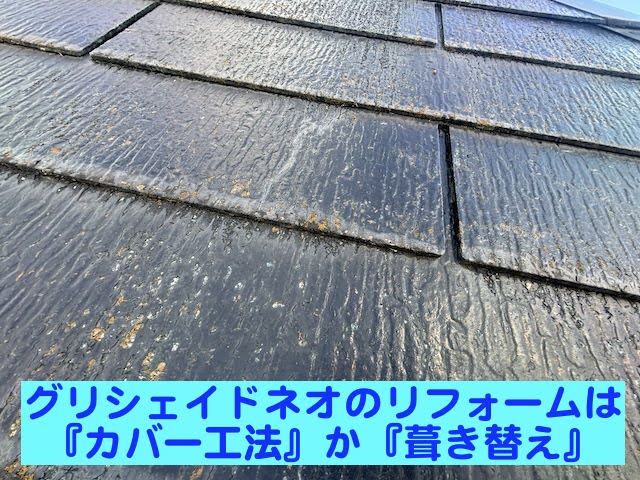 下野市　ミサワホーム竣工屋根を調査　グリシェイドネオのひび割れの写真