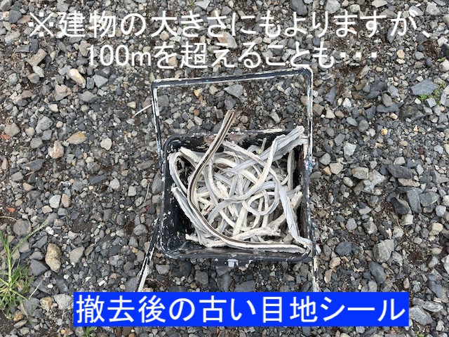 撤去した外壁の目地シール