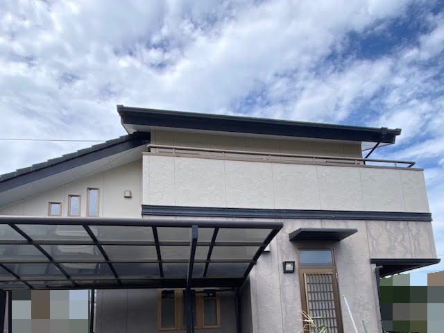 真岡市　外壁塗装と付帯部塗装　施工前の写真