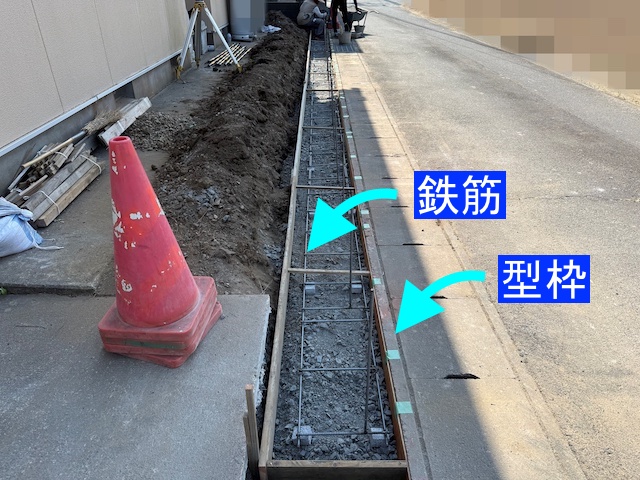 鉄筋コンクリート仕様の基礎部分