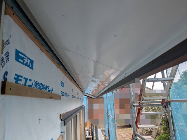 栃木市　軒天の板金カバー　施工後の写真