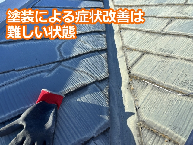 塗装による症状改善は難しい状態