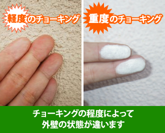 チョーキング現象の程度によって劣化度が異なる