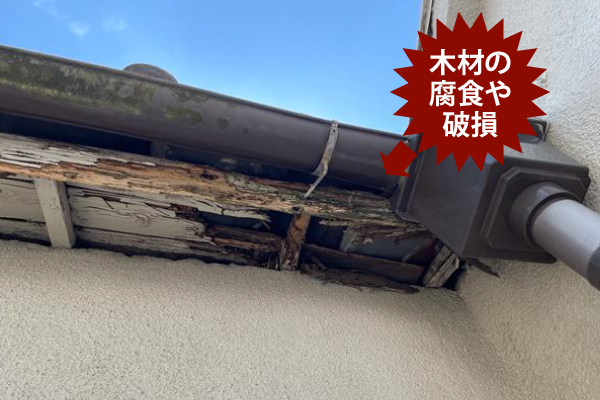 木部塗膜の劣化を放置した写真
