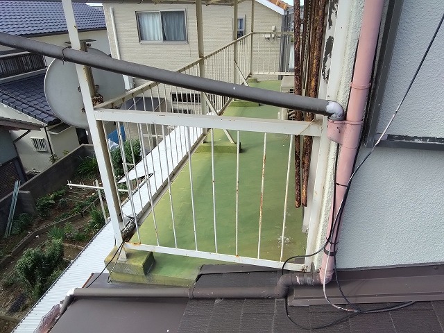 姫路市　ベランダ防水　点検