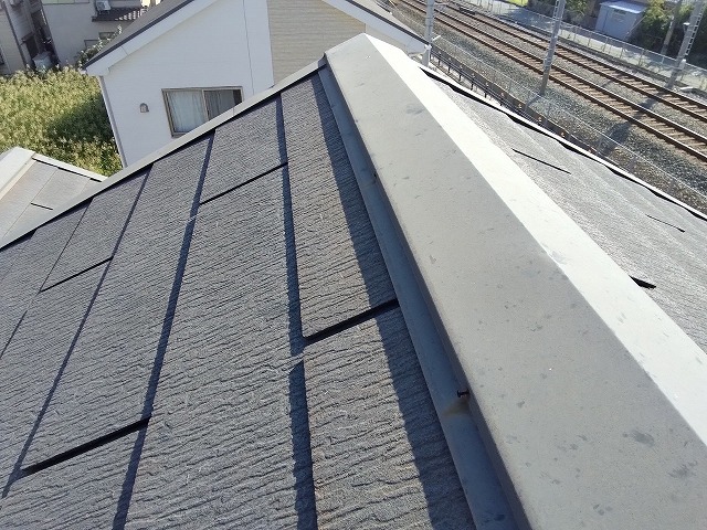 加古川市　棟包み板金へこみ