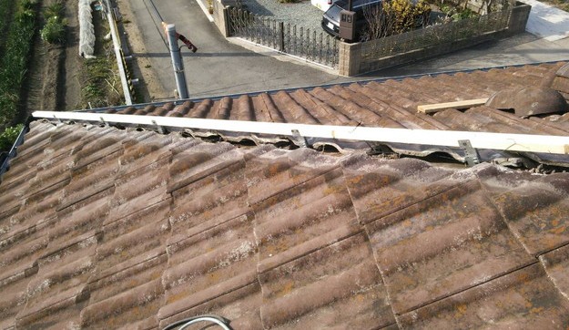 加古川市　棟　瓦　土台づくり