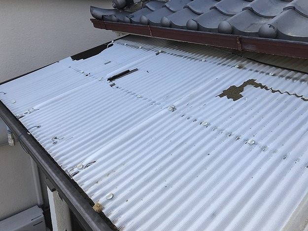高砂市　波板　台風被害