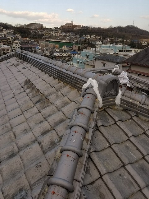 高砂市　棟積み直し中　完了