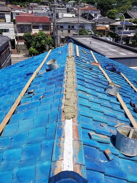高砂市　棟積み直し　モルロック
