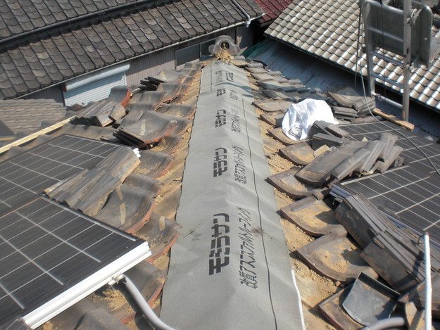 加古川市　棟瓦　防水シート