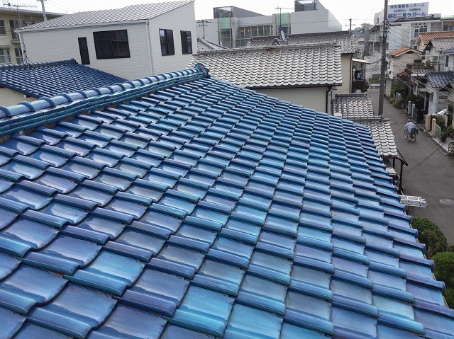加古川市　雨漏り　瓦割れ　