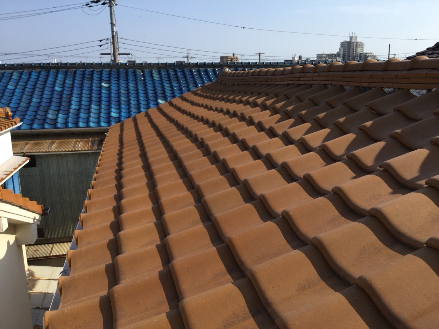 屋根表面の経年劣化の状態