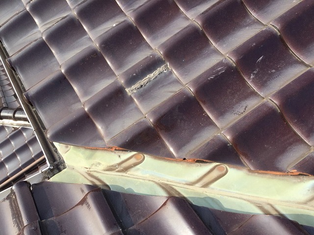 板金と瓦の取り合いの細部確認