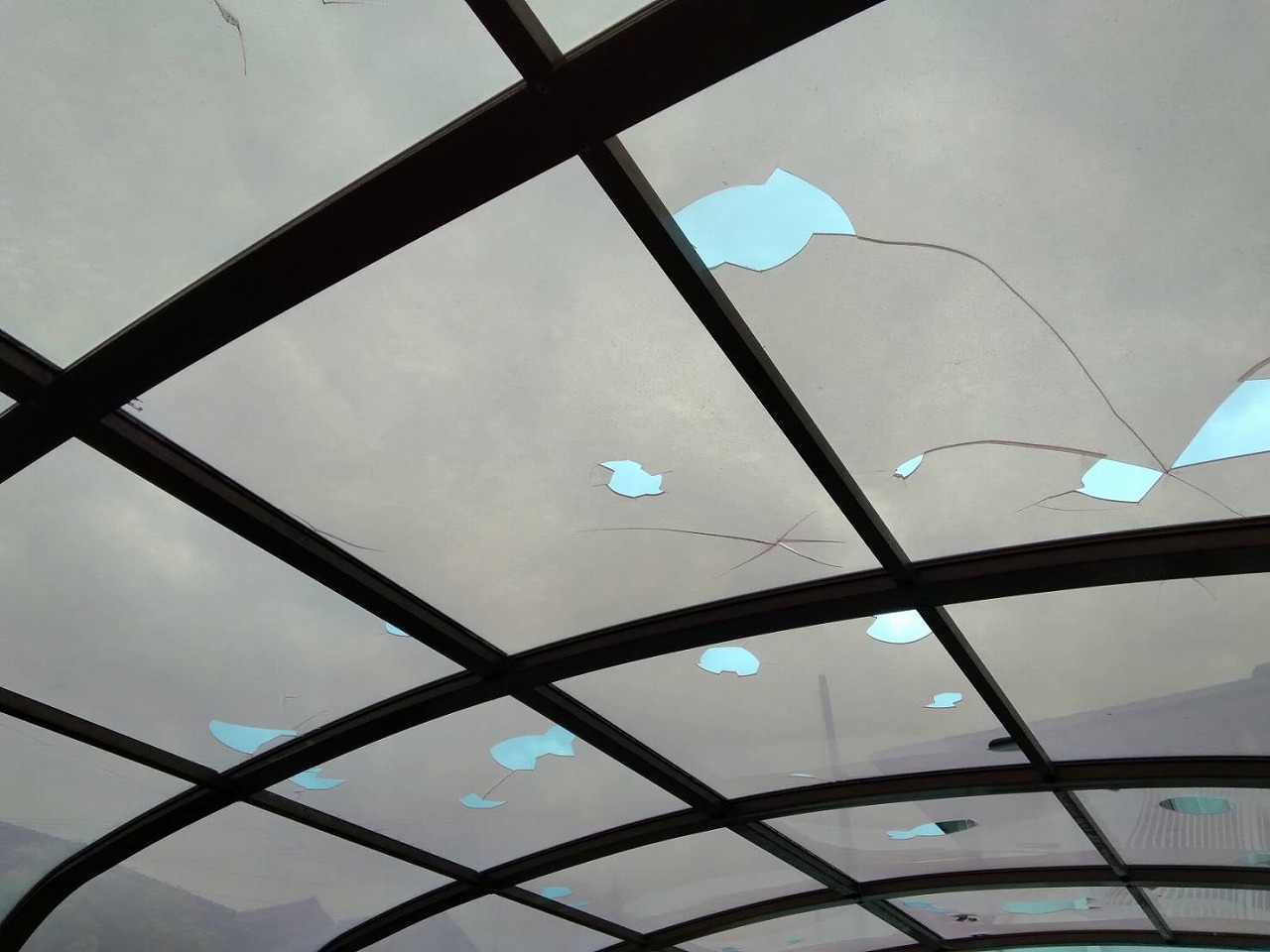 エクステリア　カーポート屋根　雹