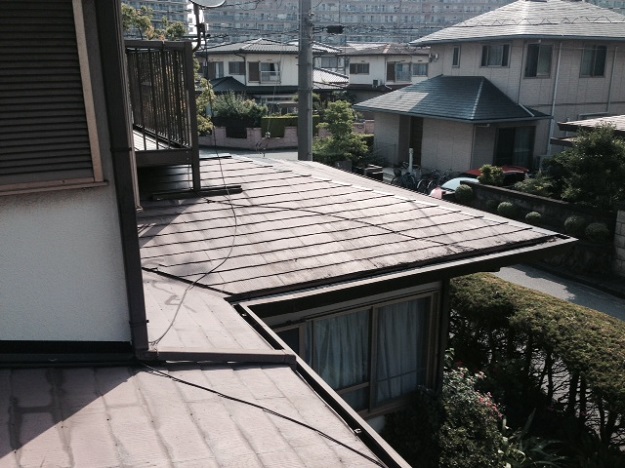 下屋と外壁際の納まり確認