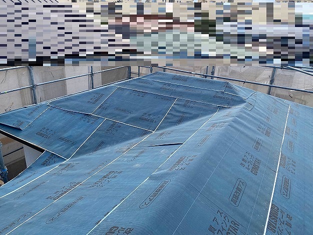 加古川市　屋根葺き替え　下葺きの敷設