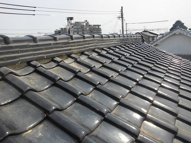 既存漆喰の撤去