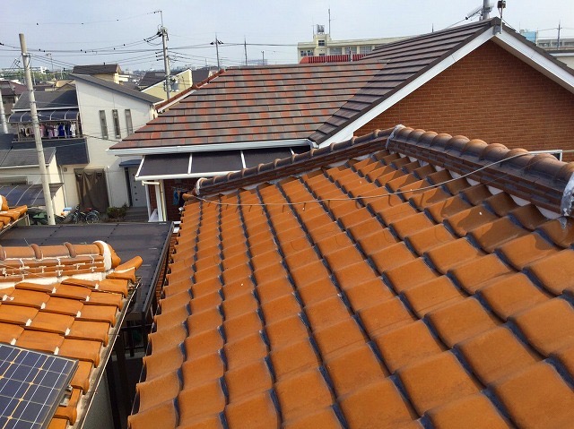 加西市　屋根補修工事　屋根全景　屋根全景