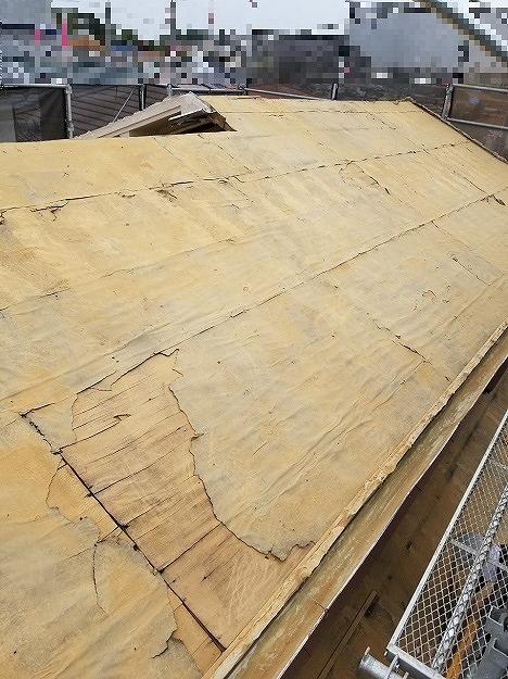 既存下地（野地板）の状態確認