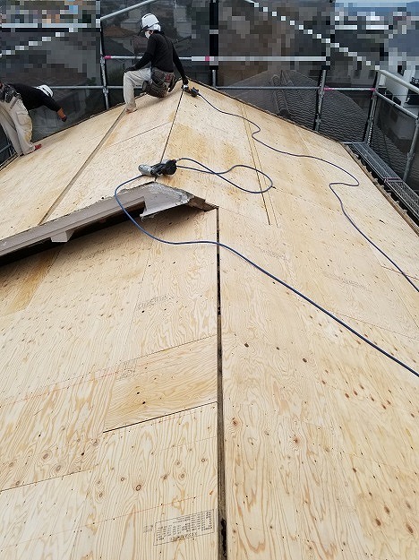 構造用合板12mm（針葉樹合板）による下地補強