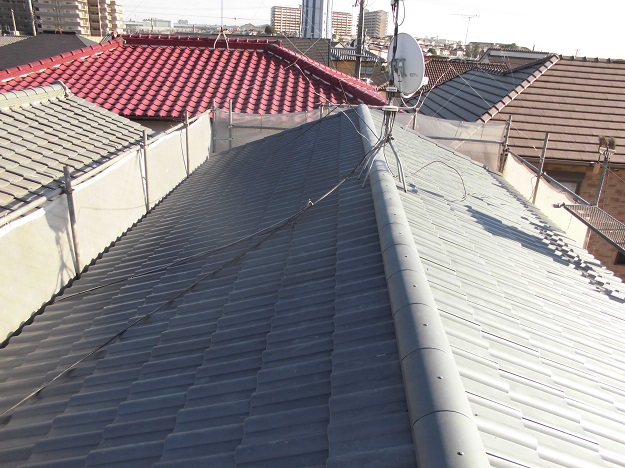 明石市　葺き替え完了　エアルーフ