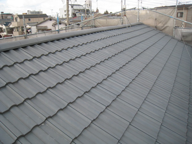 加古川市　葺き替え　屋根リフォーム完了