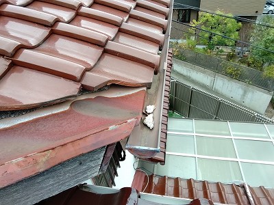 姫路市　鉄製谷板金　現地調査