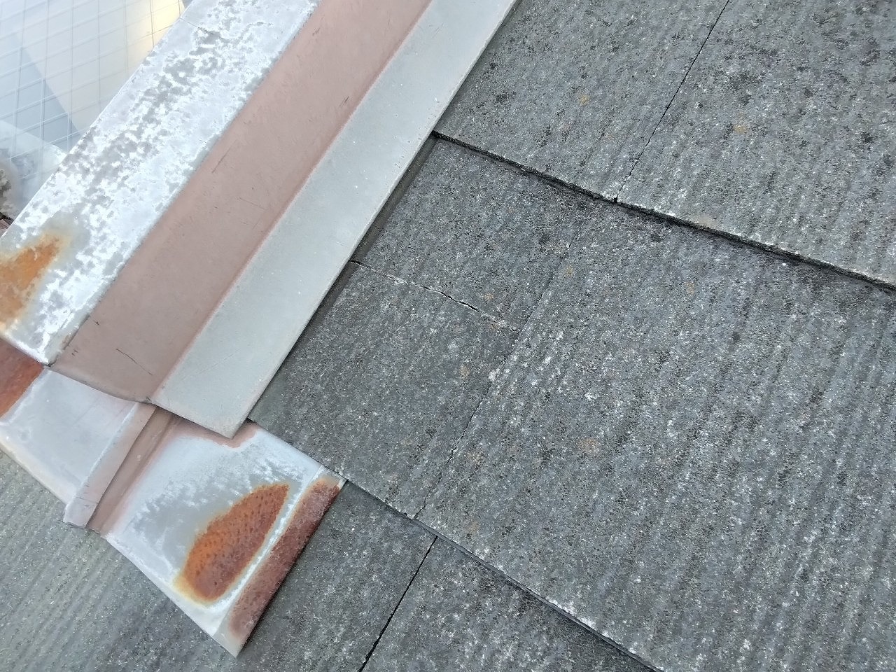 加古川市　流れ壁板金　錆　　