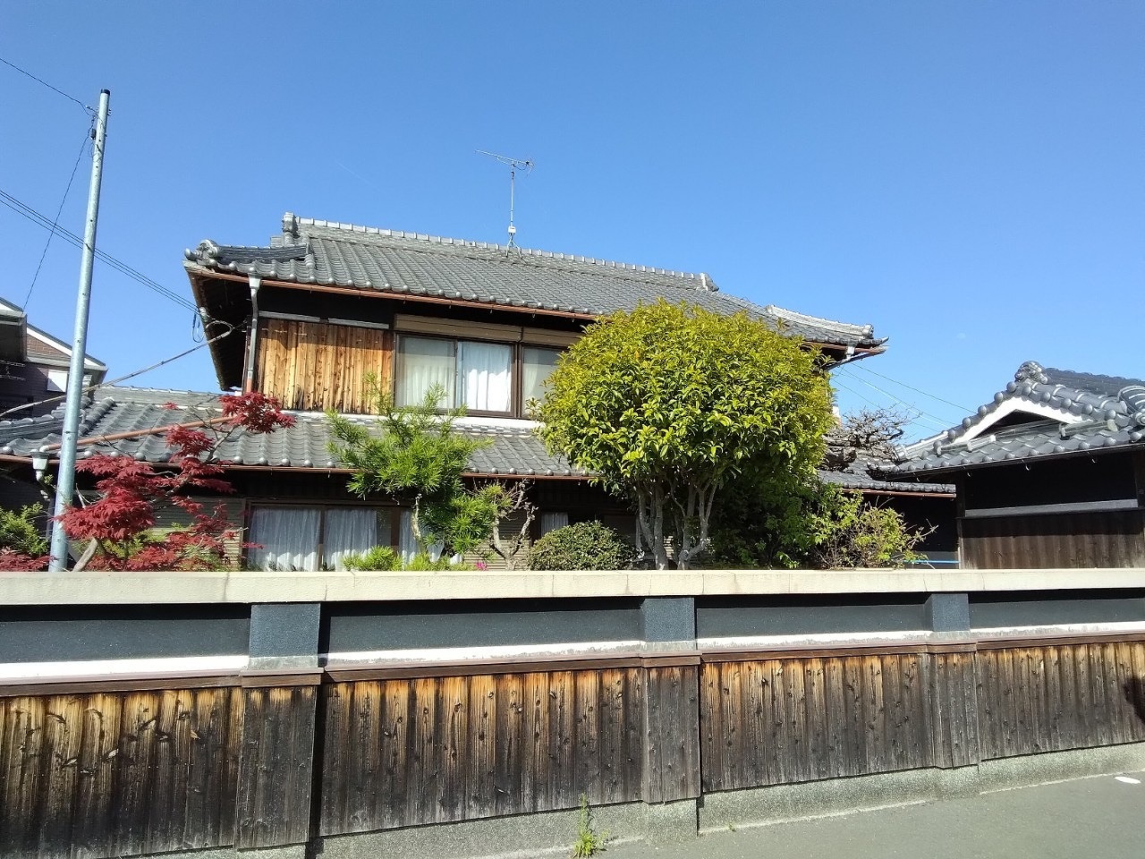 明石市　日本家屋、雹災害