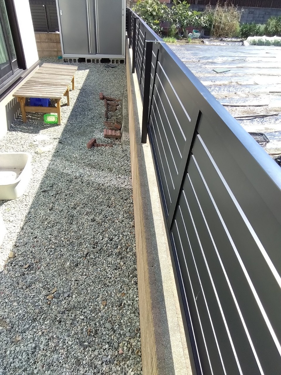 外構フェンス倒れ