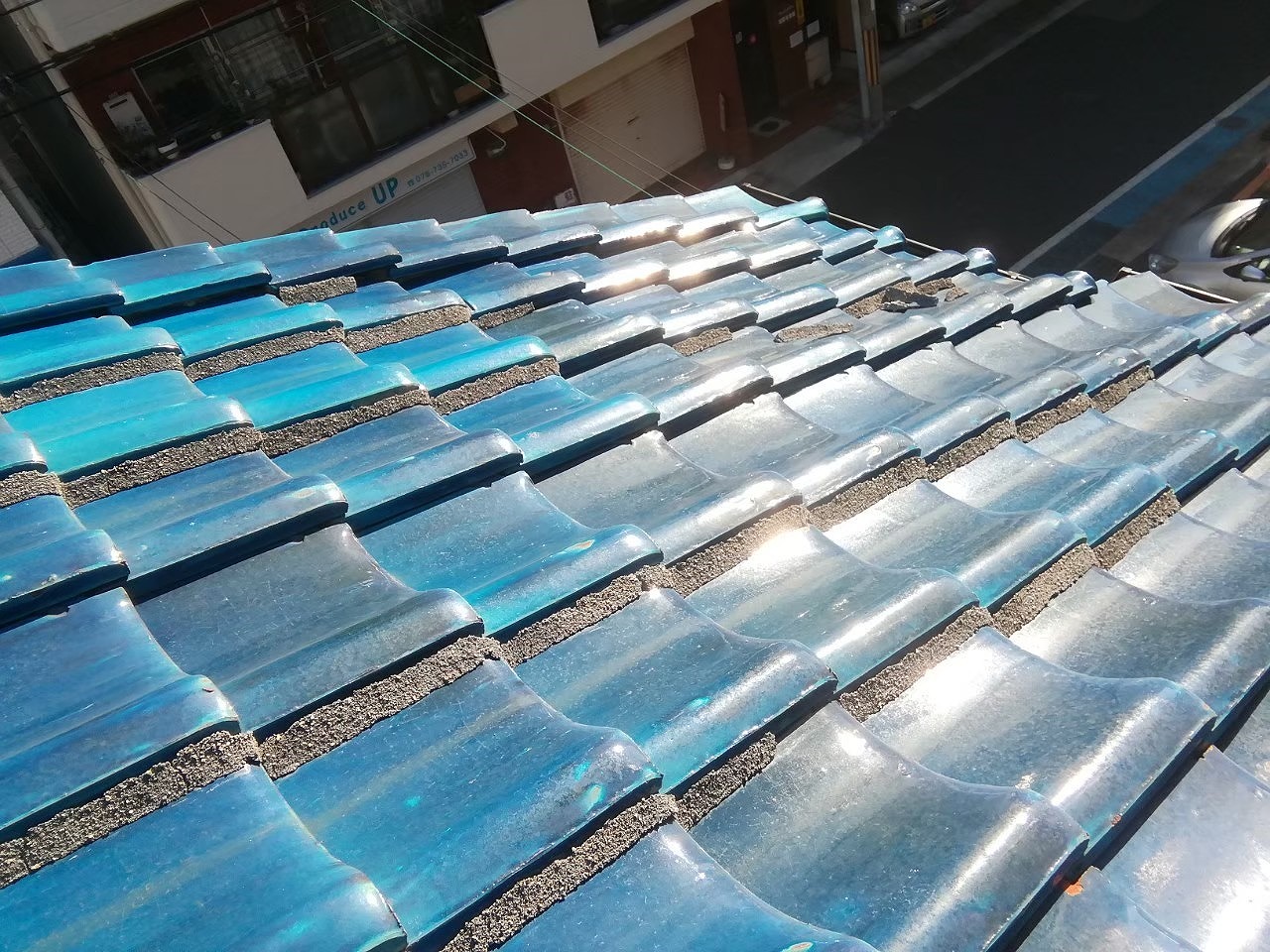 経年劣化　釉薬瓦