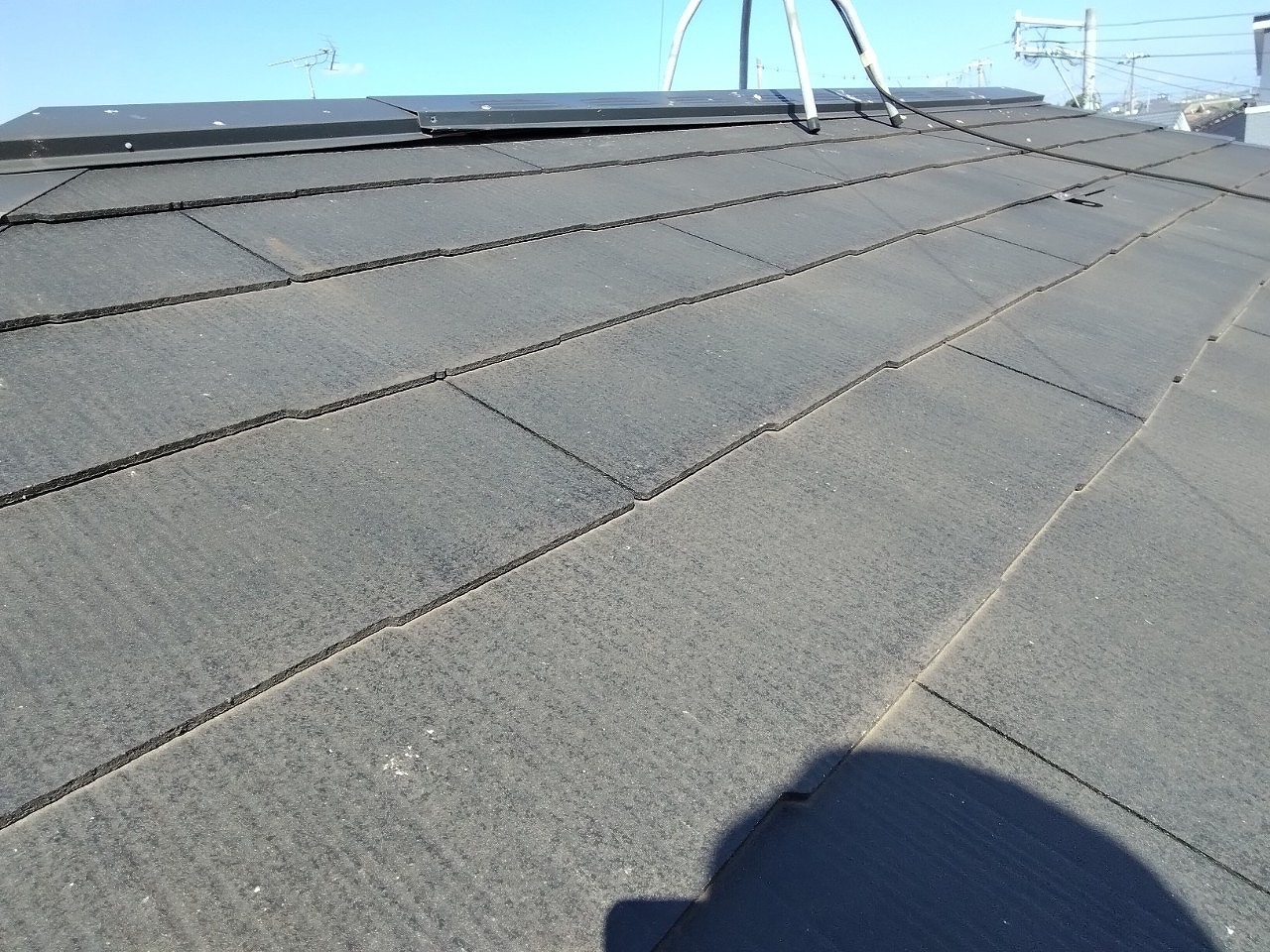 台風　棟包み板金の浮き