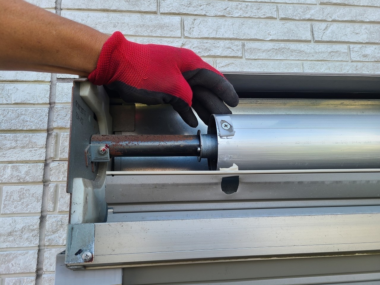 加古川市　シャッター軸破損