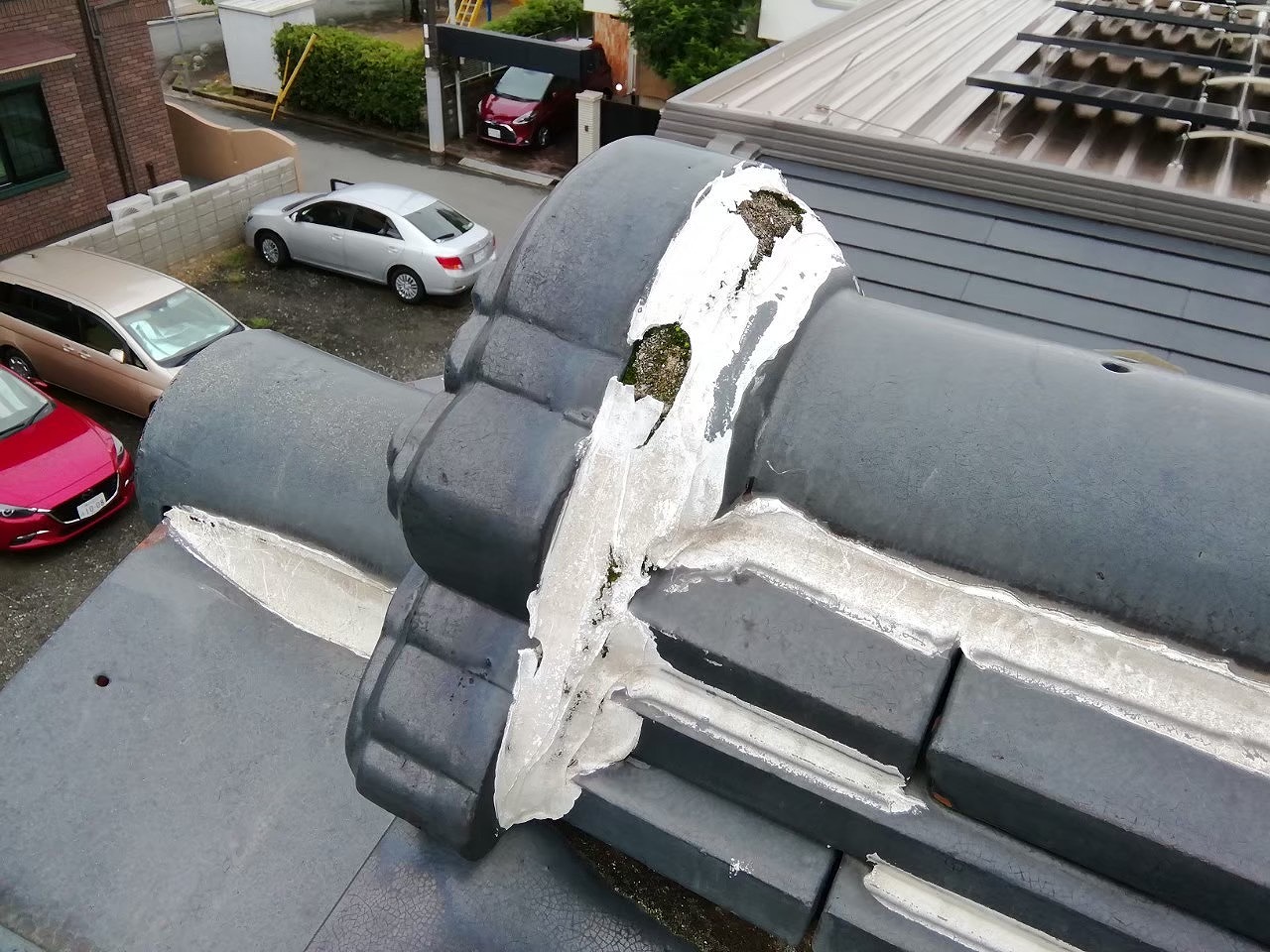 鬼瓦　コーキング