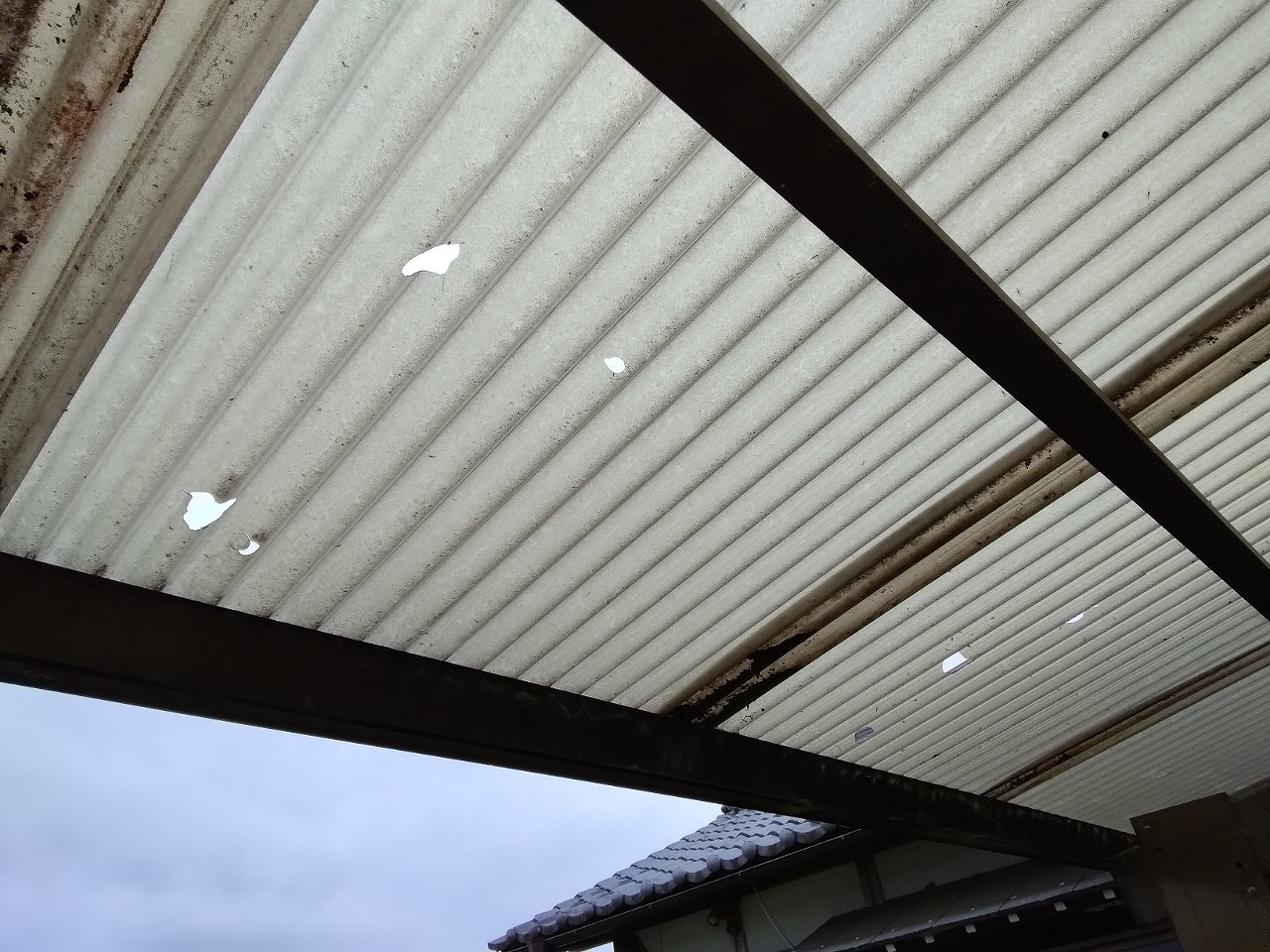 加古郡稲美町　ひょうでナミイタ破損