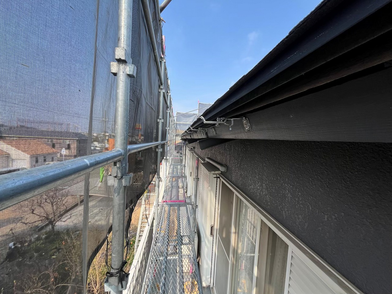 軒樋(角樋)受け具取り付け