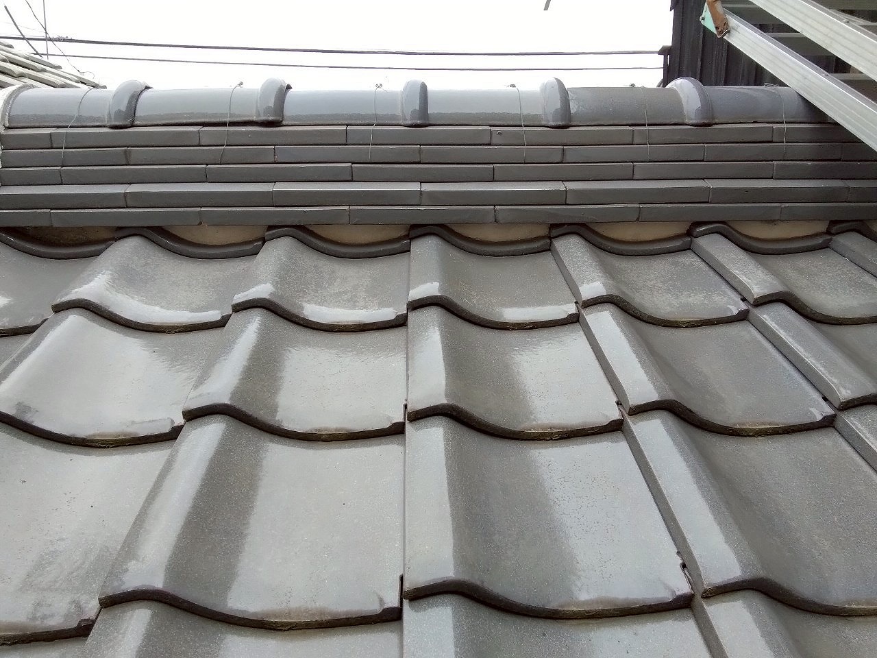 三日月漆喰(しっくい)の状態