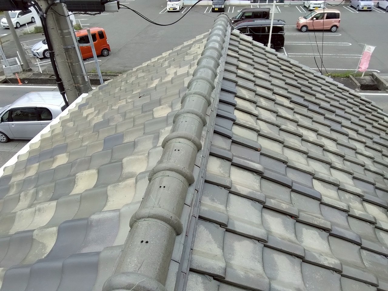 屋根葺き替え現場調査