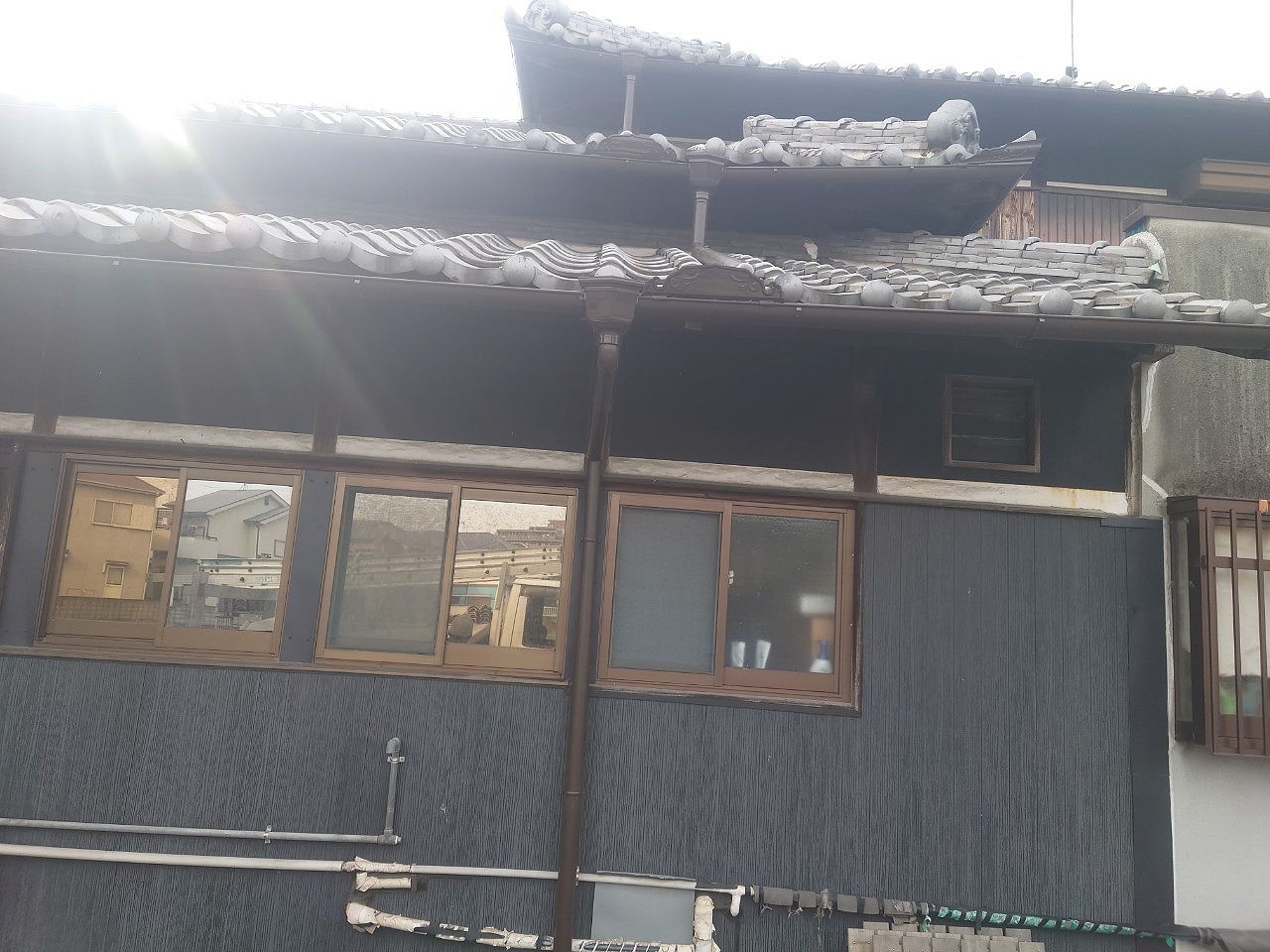 雨樋交換　Panasonic半丸105