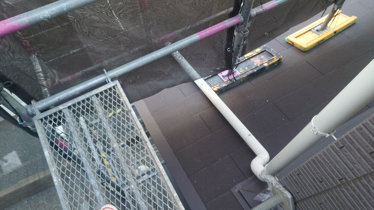 交換前の竪樋(60パイ)